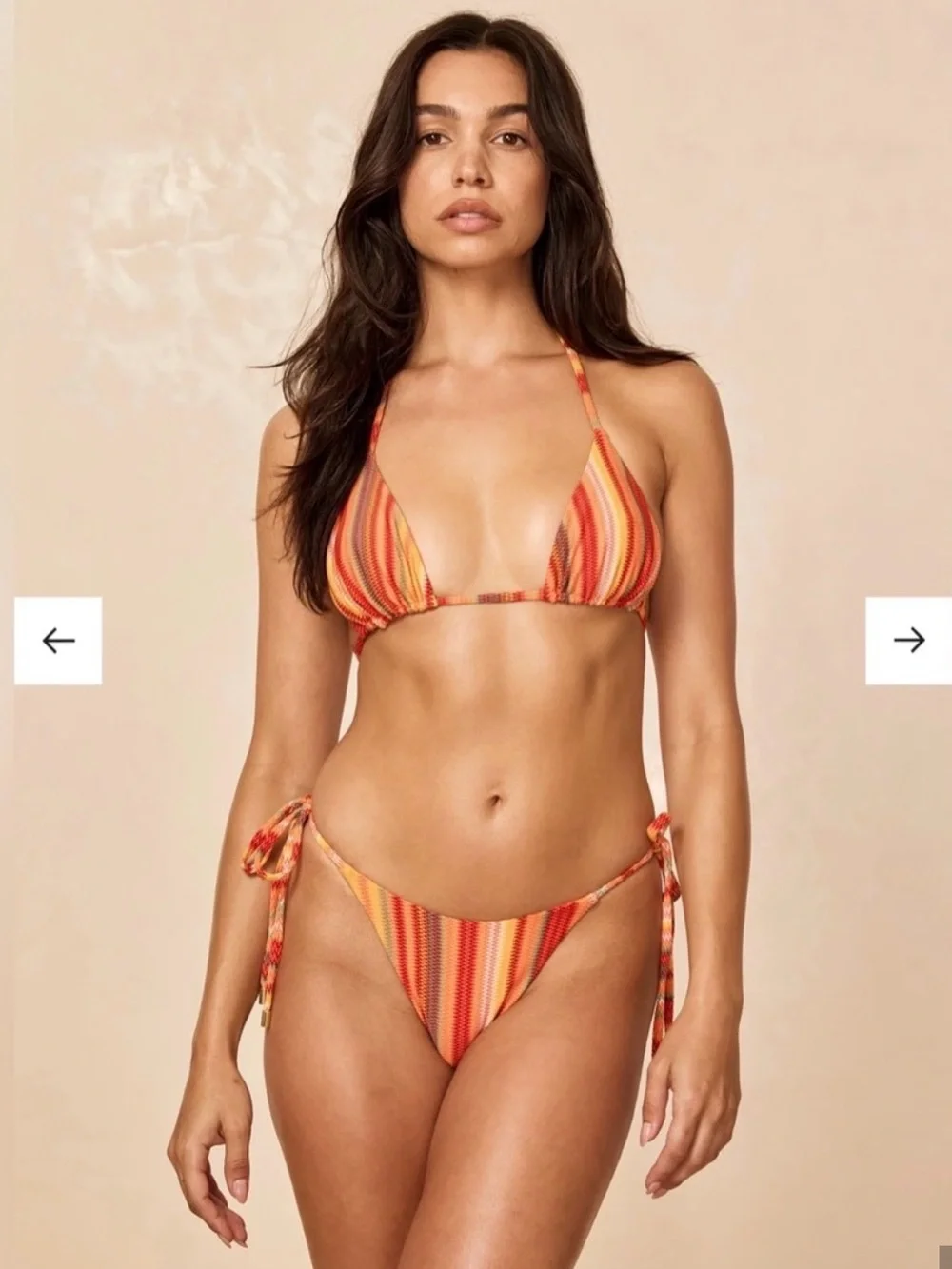 Monday Swimwear - Bathing Suit Set - Sardinia Stripe. Size S/M